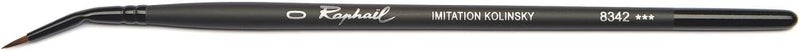 Raphael Stradivarius Synthetic Kolinsky Watercolor Brushes Curved Round, 0, Black - Image 1